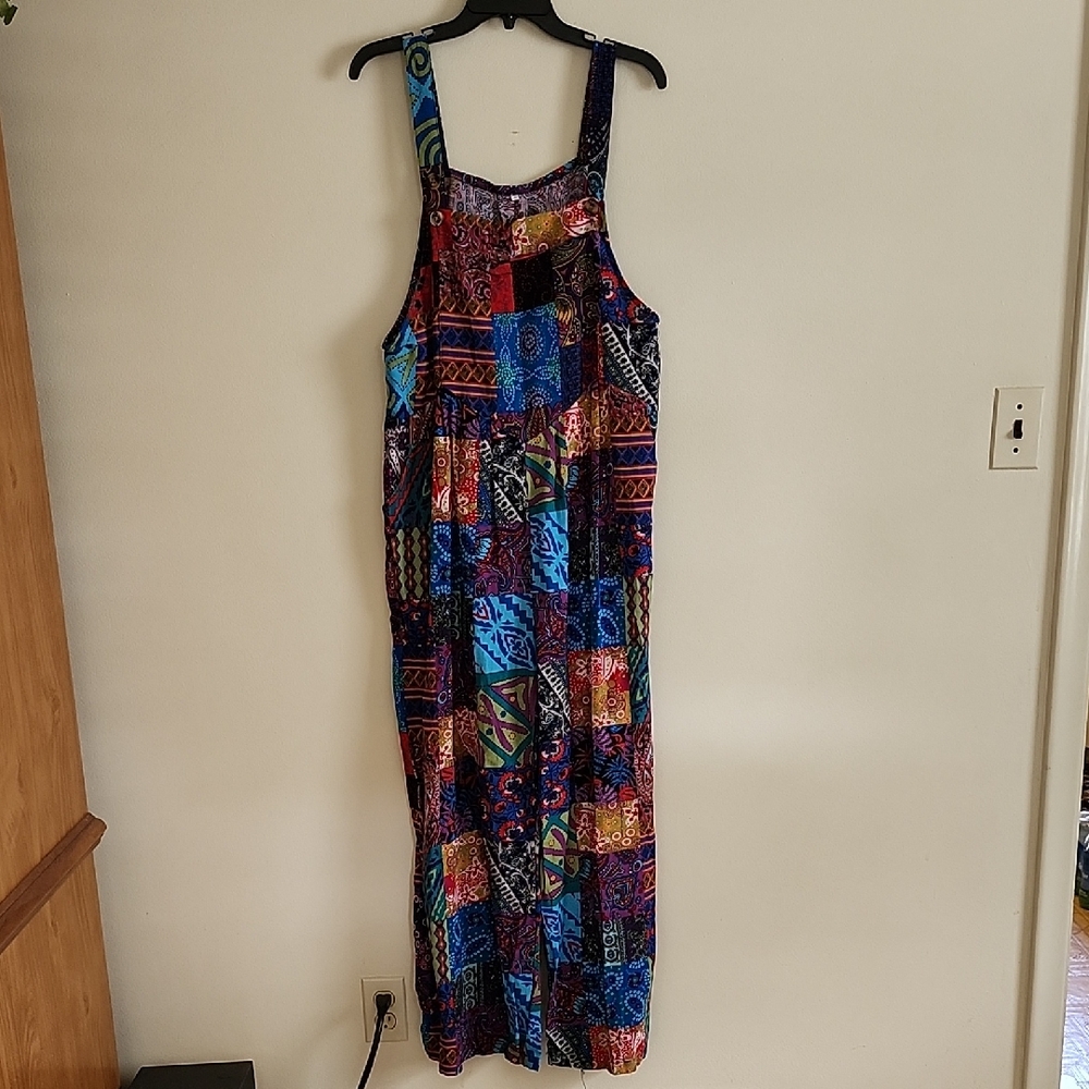 Amazon Colorful Patchwork Ankle Length Cropped Ov… - image 1